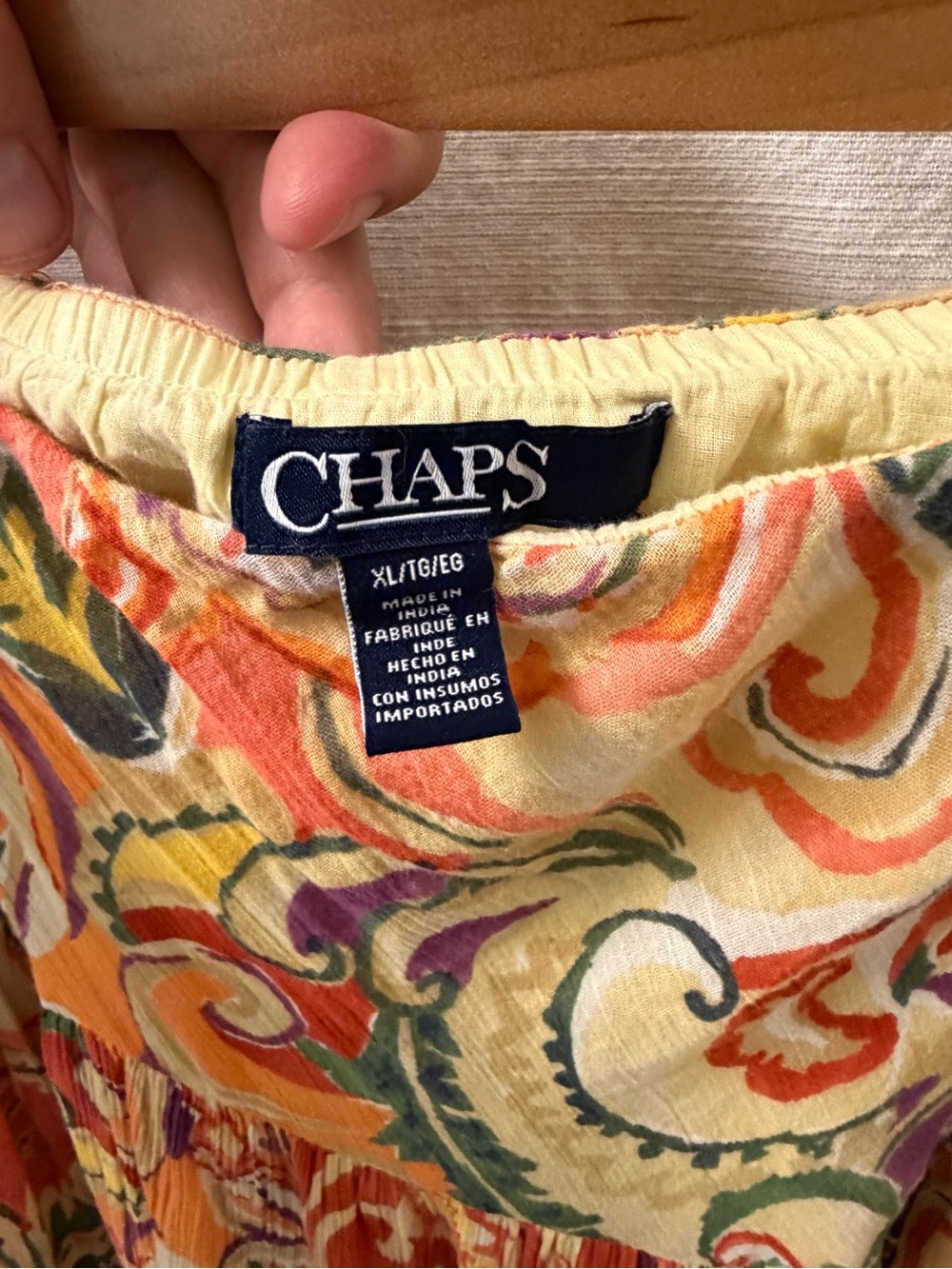 Chaps Women's Yellow Multicolor Printed Skirt XL